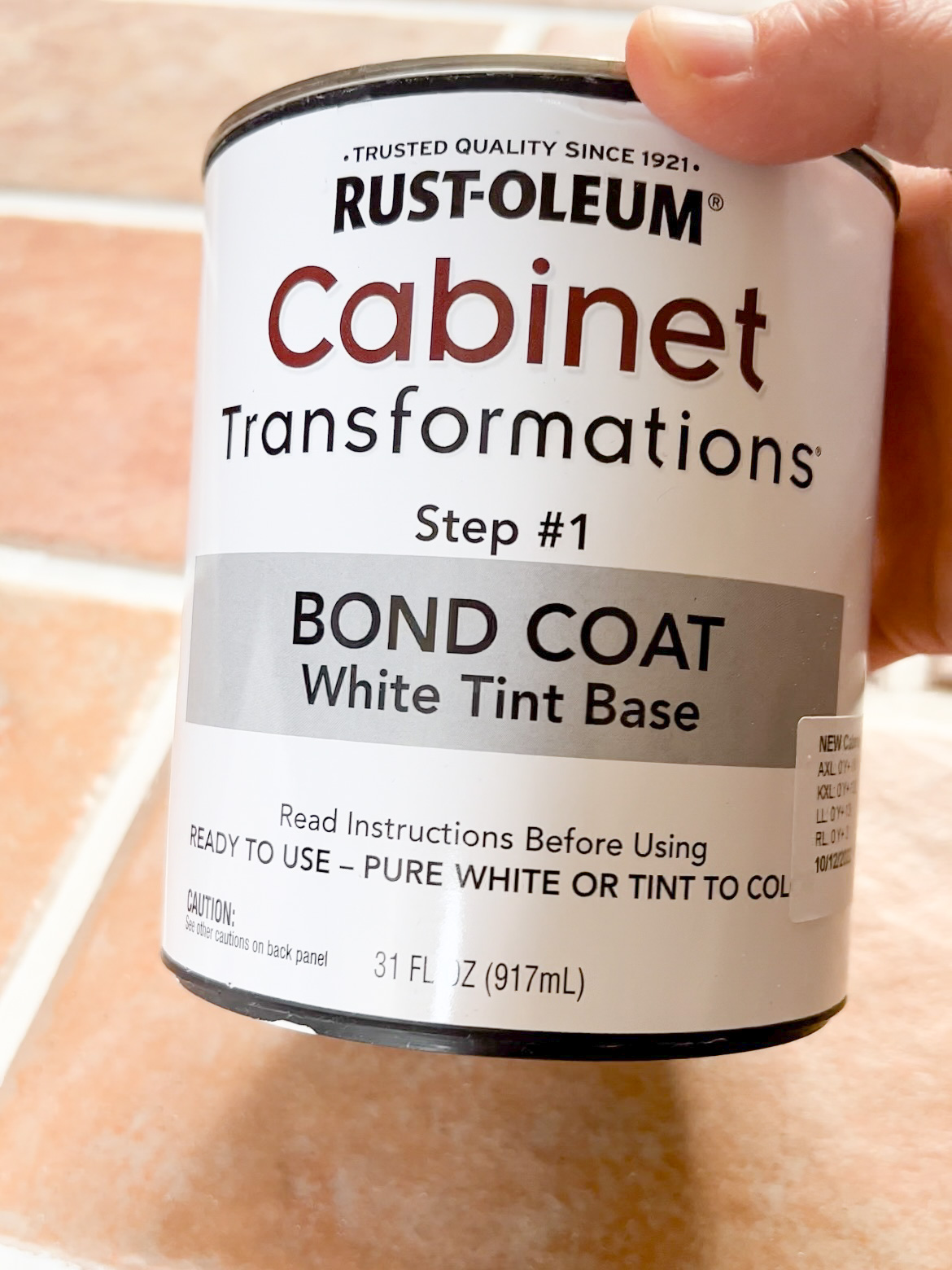 Bond Coat Paint from Rustoleum's Cabinet Transformations Kit.