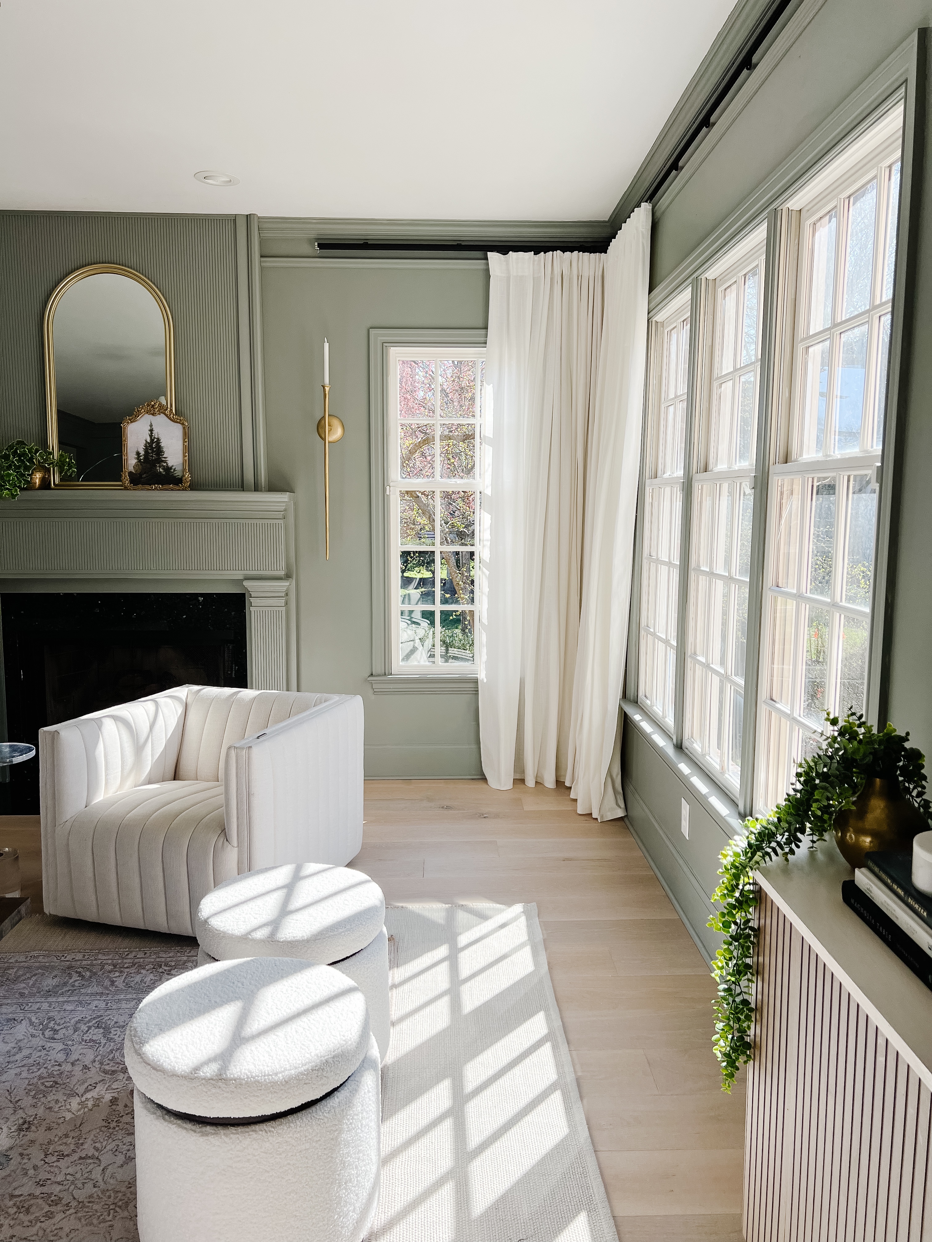 Statement curtains in a living room.