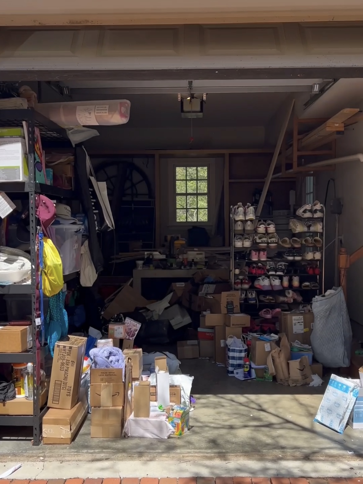 Before photo of garage organization