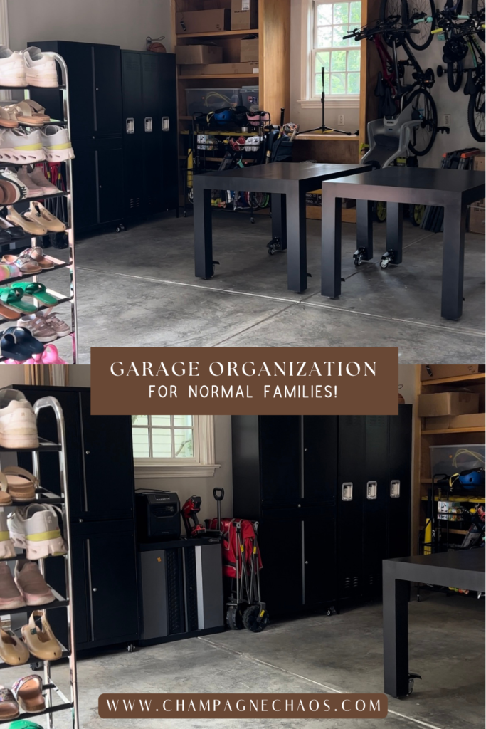 After photos of a garage organization.