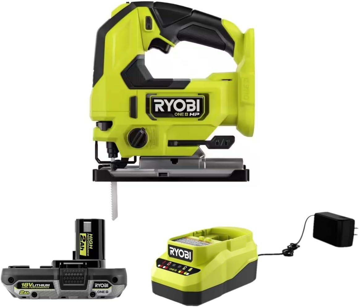 Ryobi Jigsaw with battery and charger.