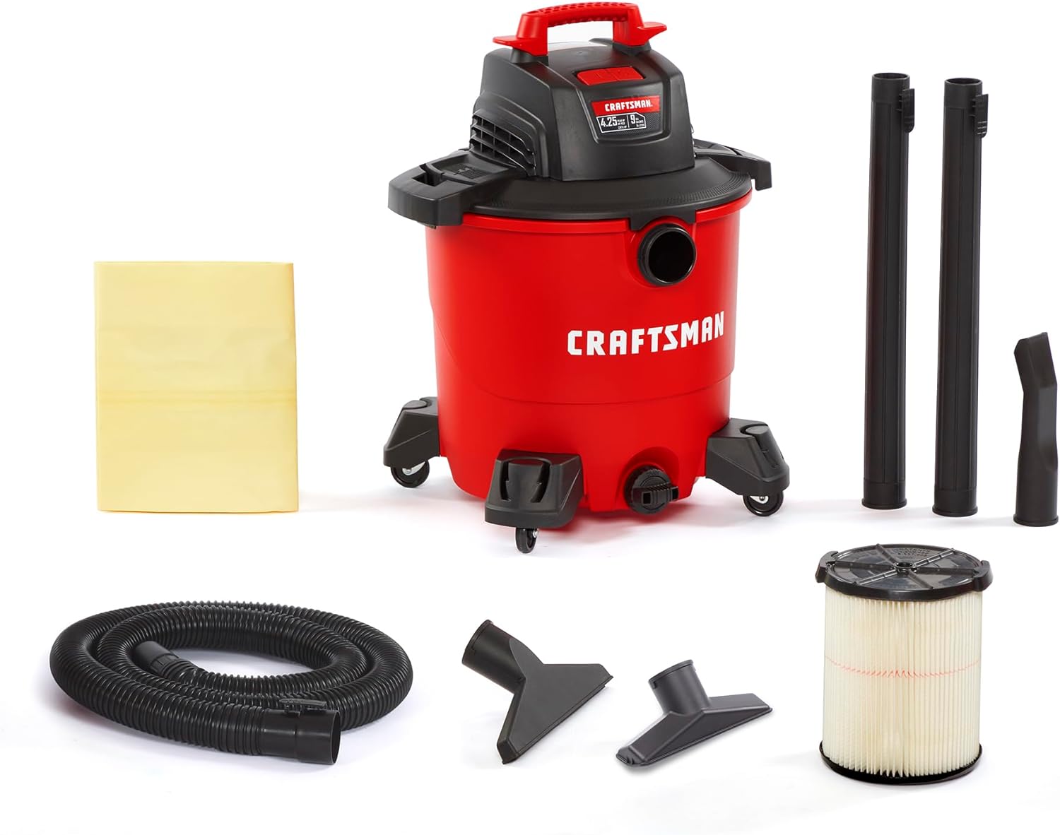 Shop vac with accessories